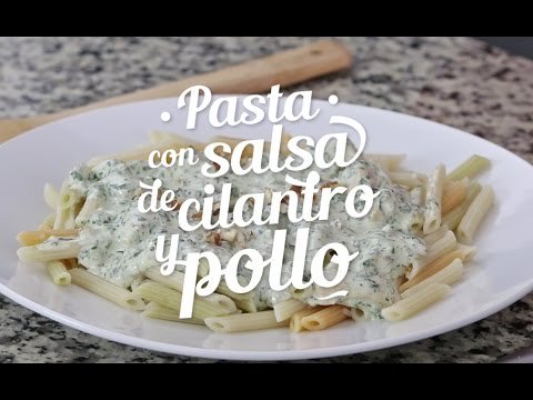Receta de Pasta al cilantro con pollo
