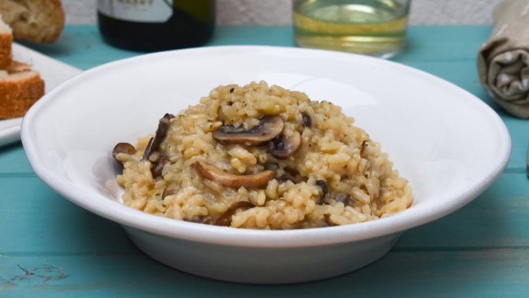 Receta de Risotto de setas portobello y piñones