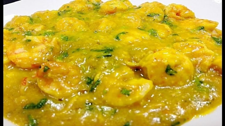 Receta de Camarones al curry