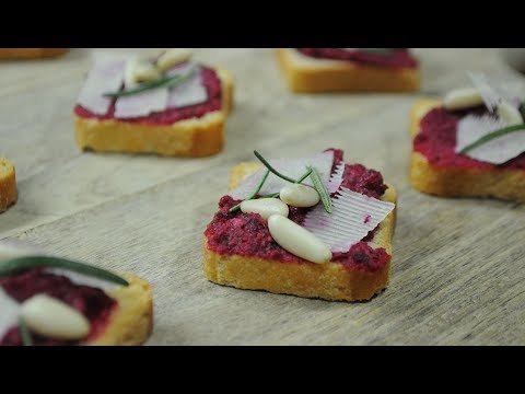 Receta de Canapés con remolacha