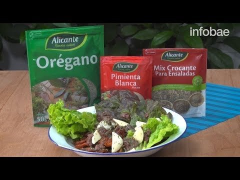 Receta de Ensalada verde con tomate seco