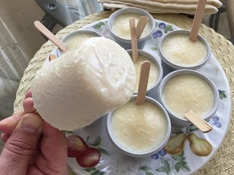 Receta de Helado de leche con coco rallado