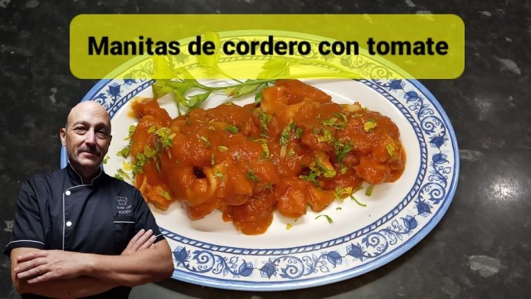 Receta de Manitas de cordero con tomate