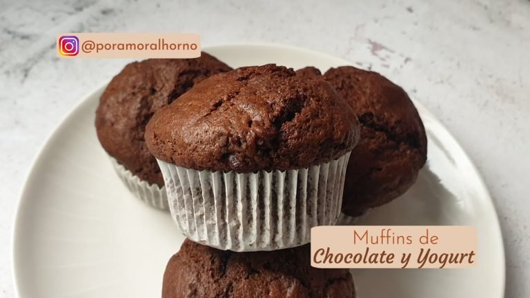 Receta de Muffins de chocolate con yogur griego