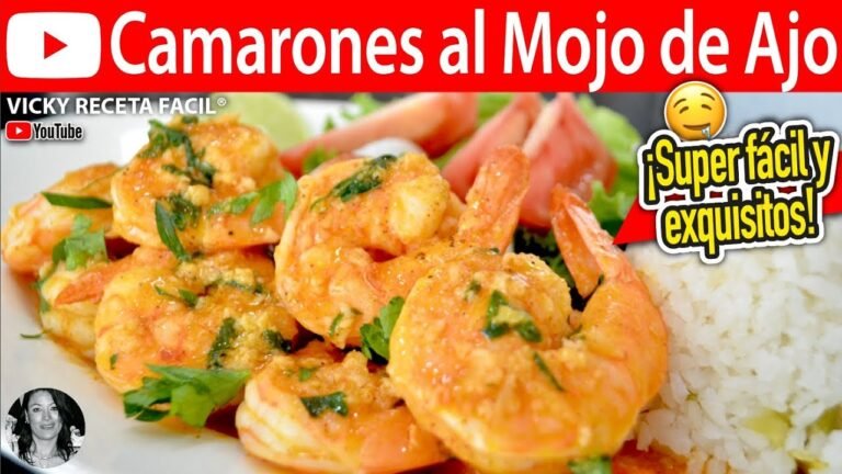 Receta de Camarones al mojo de ajoal sabor del chef