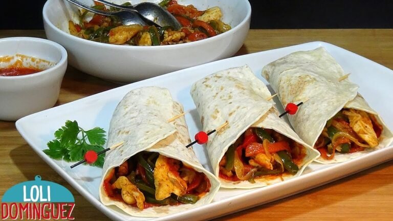 Receta de Fajitas de pollo y verduras
