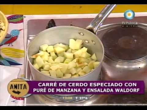 Receta de Carré de cerdo con puré de manzanas