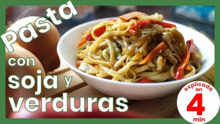 Receta de Espaguetis con verduras y soja