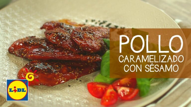 Receta de Pollo caramelizado con sésamo