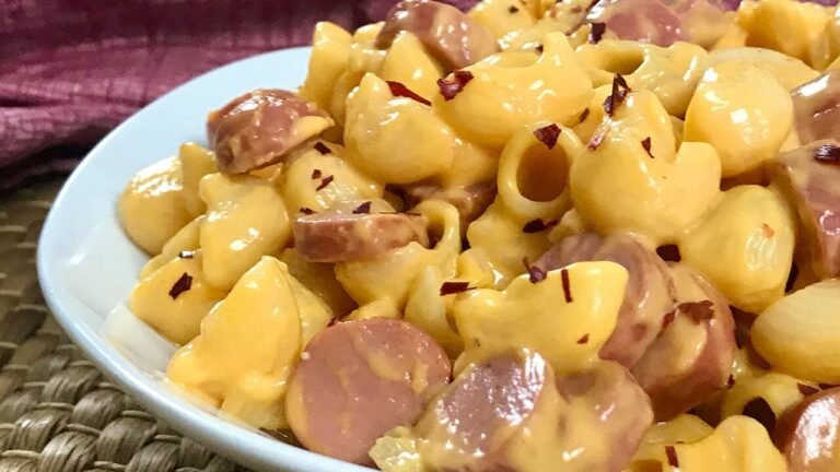 Receta de Pasta con salchichas y queso